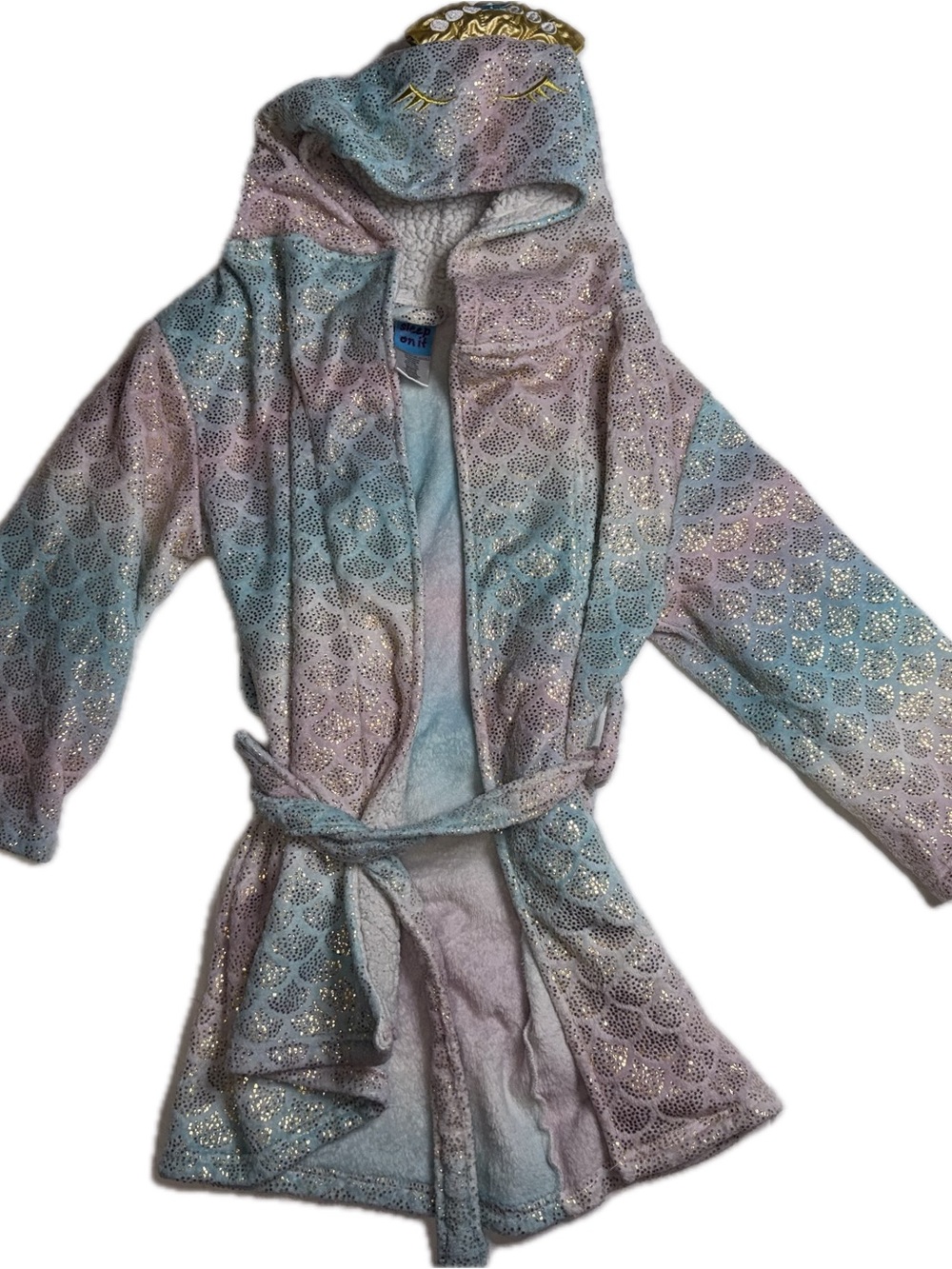 Sleep On It Girls M 10/12 Mermaid Unicorn Fleece Robe